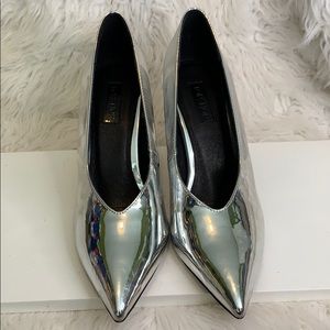 Metallic heels